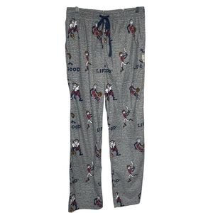 Life Is Good Men’s Sleep Pajama Pants M Gray Basketball Baseball
